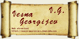 Vesna Georgijev vizit kartica